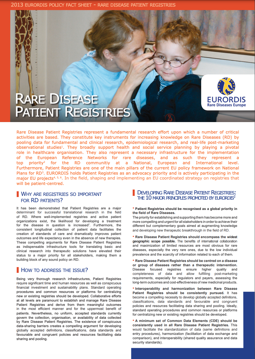 Rare Disease Patient Registries