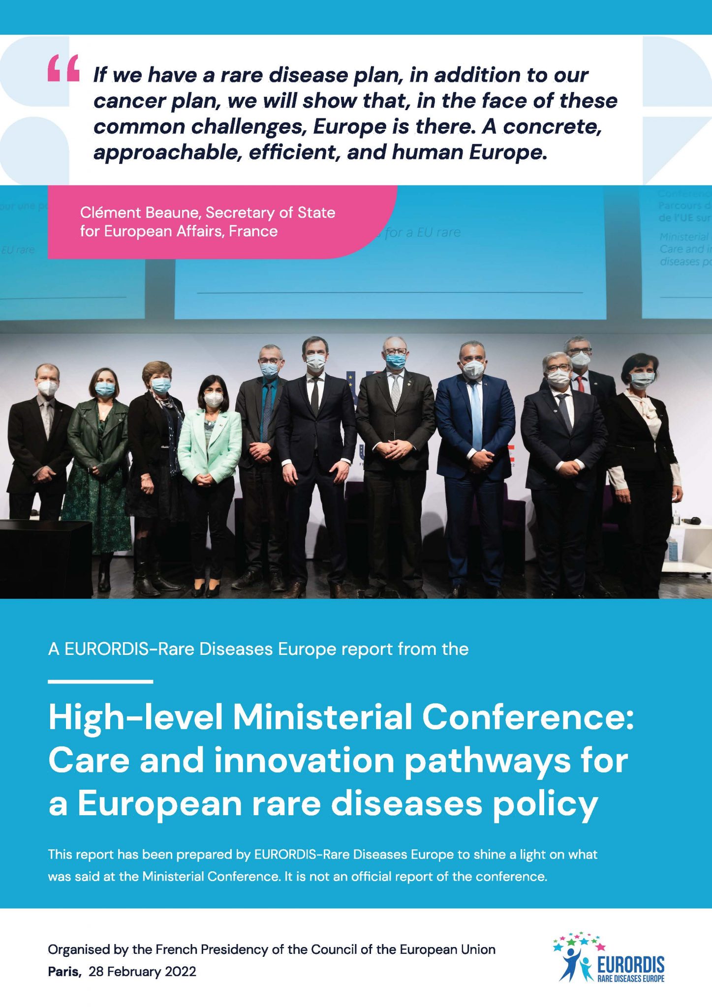 A EURORDIS report from the High-level Ministerial Conference on Rare Diseases