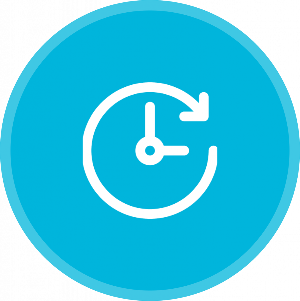 Icon of a clockface.
