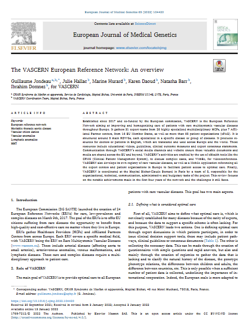 The VASCERN European Reference Network: An overview