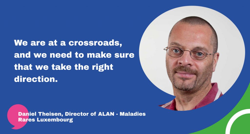 Quote from Daniel Theisen along with photo: 'We are at a crossroads, and we need to make sure that we take the right direction.'