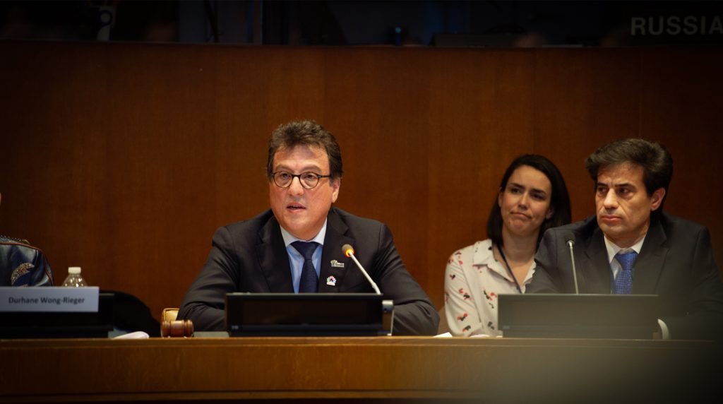 Yann Le Cam at the United Nations Headquarters, 2019