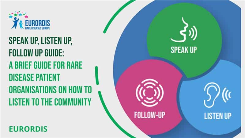 Speak Up, Listen Up, Follow Up guide: A brief guide for rare disease patient organisations on how to listen to the community