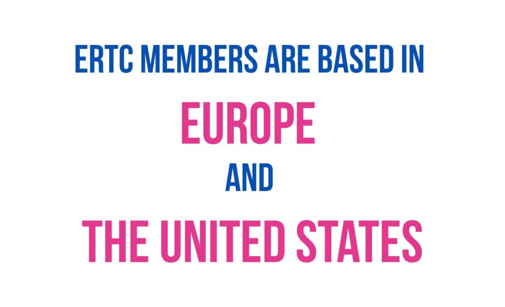 Image with the text ERTC members are based in Europe and the United States