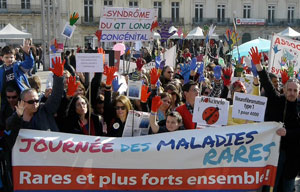 Participants à la Journée internationale des maladies rares en France